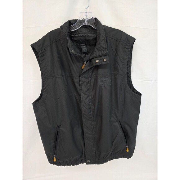 North End Men's Full Zip Sleeveless Pockets Vest Jacket, Size L Company Logo - Picture 1 of 11